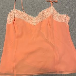 Loft Lined V-neck Camisole Dark Peach Color. Like New Condition